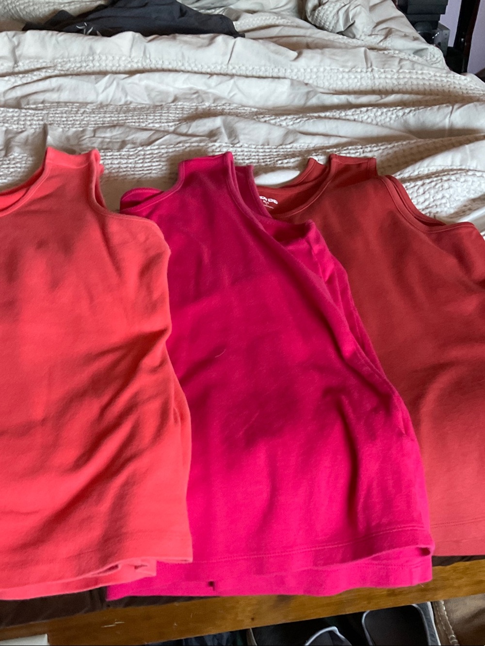 Lands' End Women's Tank Tops - Coral, Hot Pink, Rust